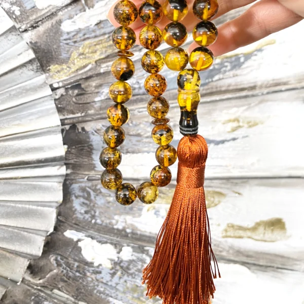 Tasbih - Natūralaus Baltijos gintaro musulmoniškas rožančius