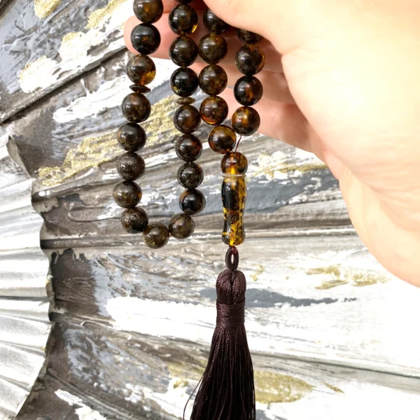 Tasbih - Natūralaus Baltijos gintaro musulmoniškas rožančius