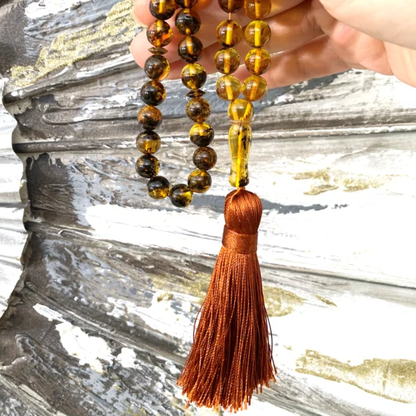 Tasbih - Natūralaus Baltijos gintaro musulmoniškas rožančius