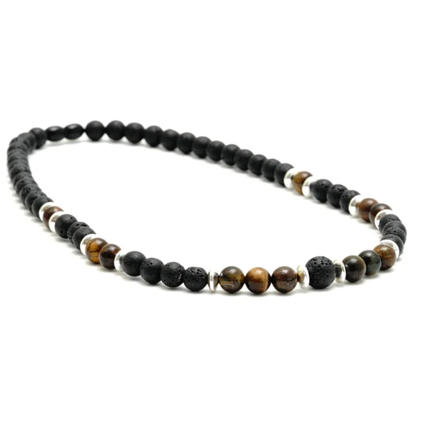 Lavos akmens ir tigro akies vėrinys