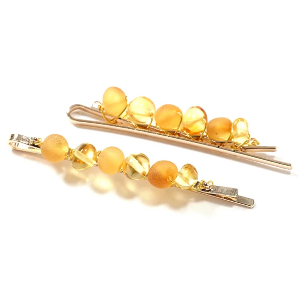 Plaukų segtukas su natūraliu Baltijos gintaru