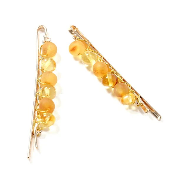 Plaukų segtukas su natūraliu Baltijos gintaru