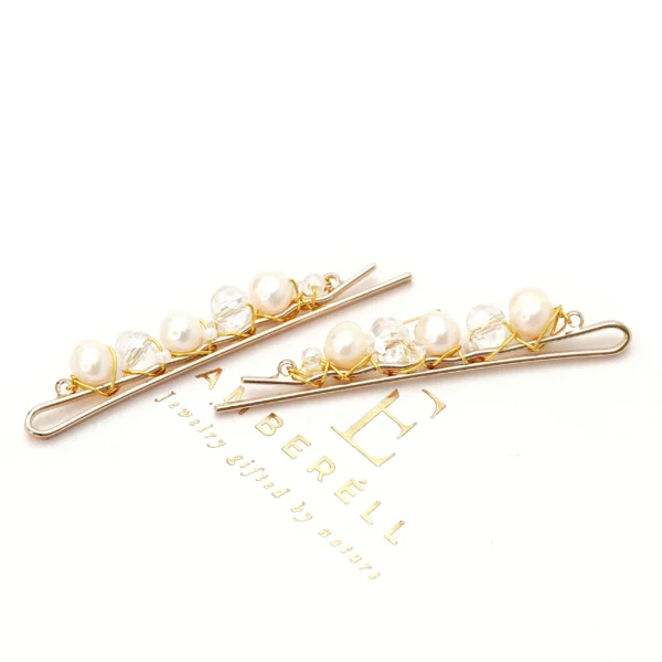 Plaukų segtukas su natūraliais perlais