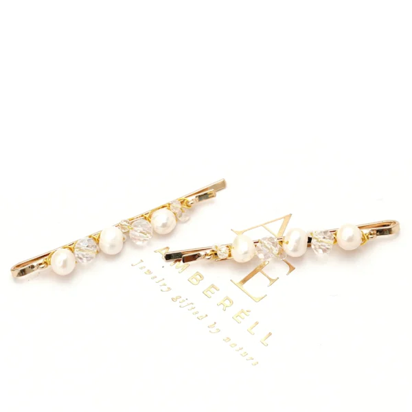 Plaukų segtukas su natūraliais perlais