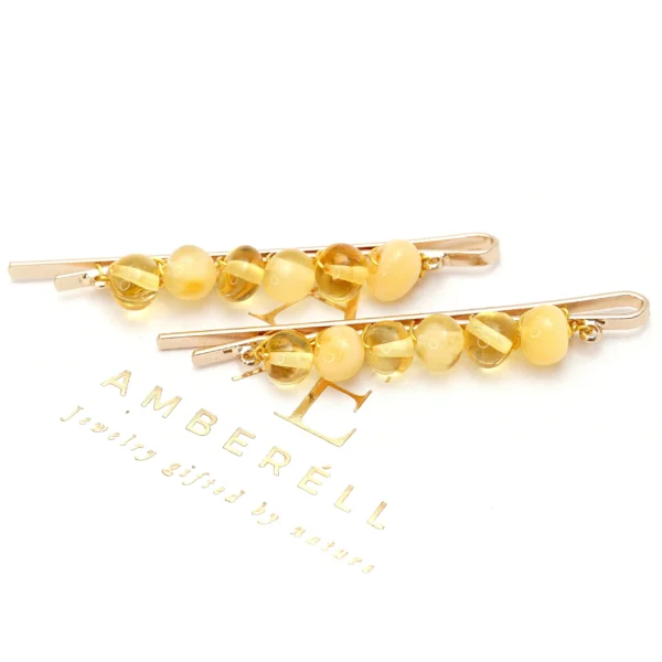 plaukų segtukas su gintaras