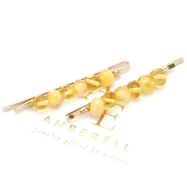 Plaukų segtukas su gintaru „Nora”