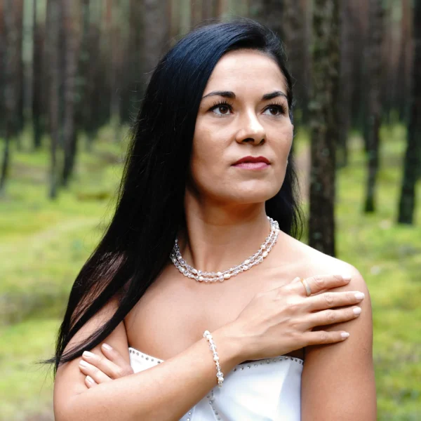 Natūralių gėlavandenių perlų komplektas