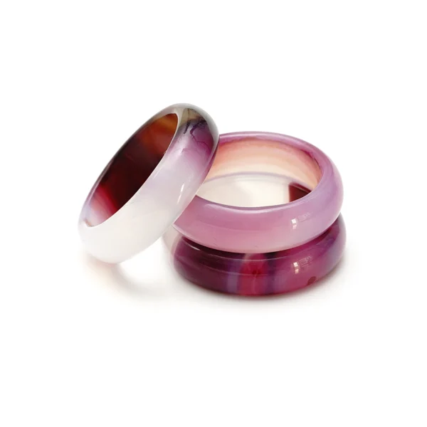 Alternative view of Rausvo agato žiedas „Rose agate”