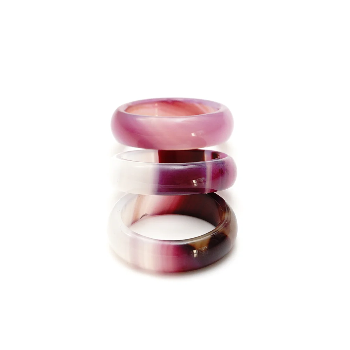 Rausvo agato žiedas „Rose agate” - Image 6