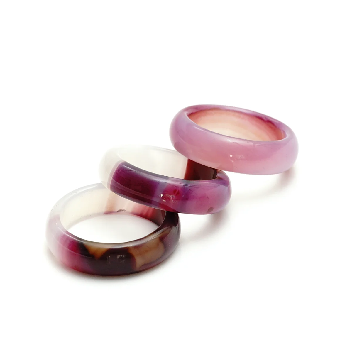 Rausvo agato žiedas „Rose agate” - Image 7