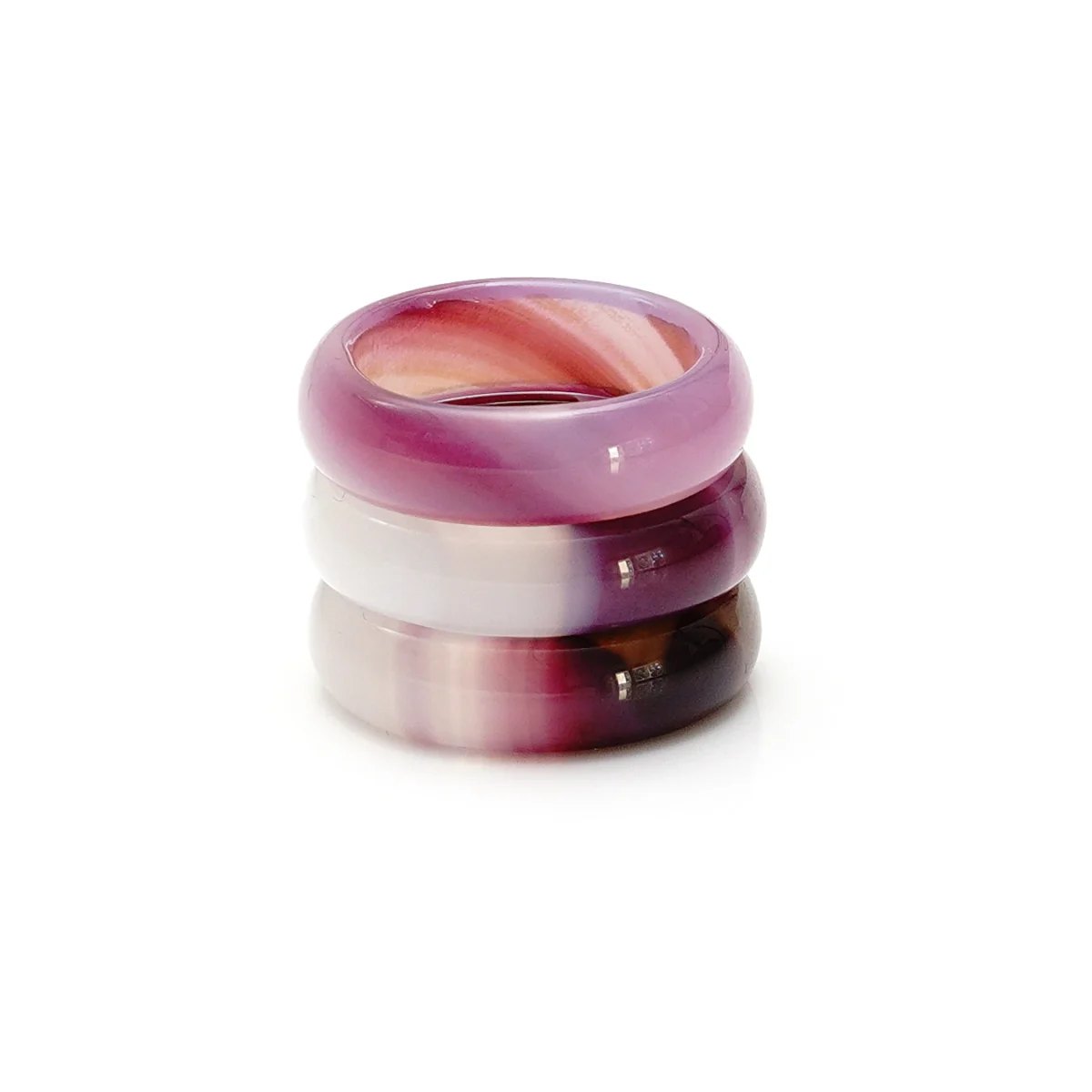 Rausvo agato žiedas „Rose agate” - Image 8