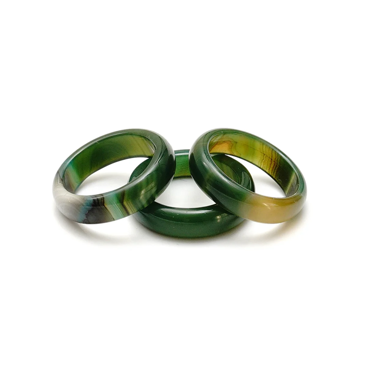 Žalio agato žiedas „Nature agate” - Image 3