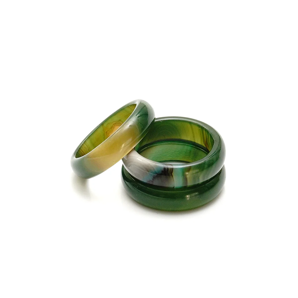 Žalio agato žiedas „Nature agate” - Image 4