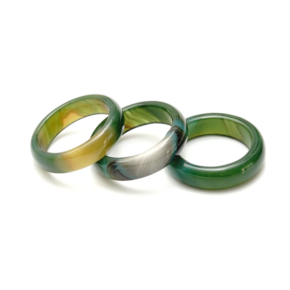 Žalio agato žiedas „Nature agate” - Image 7