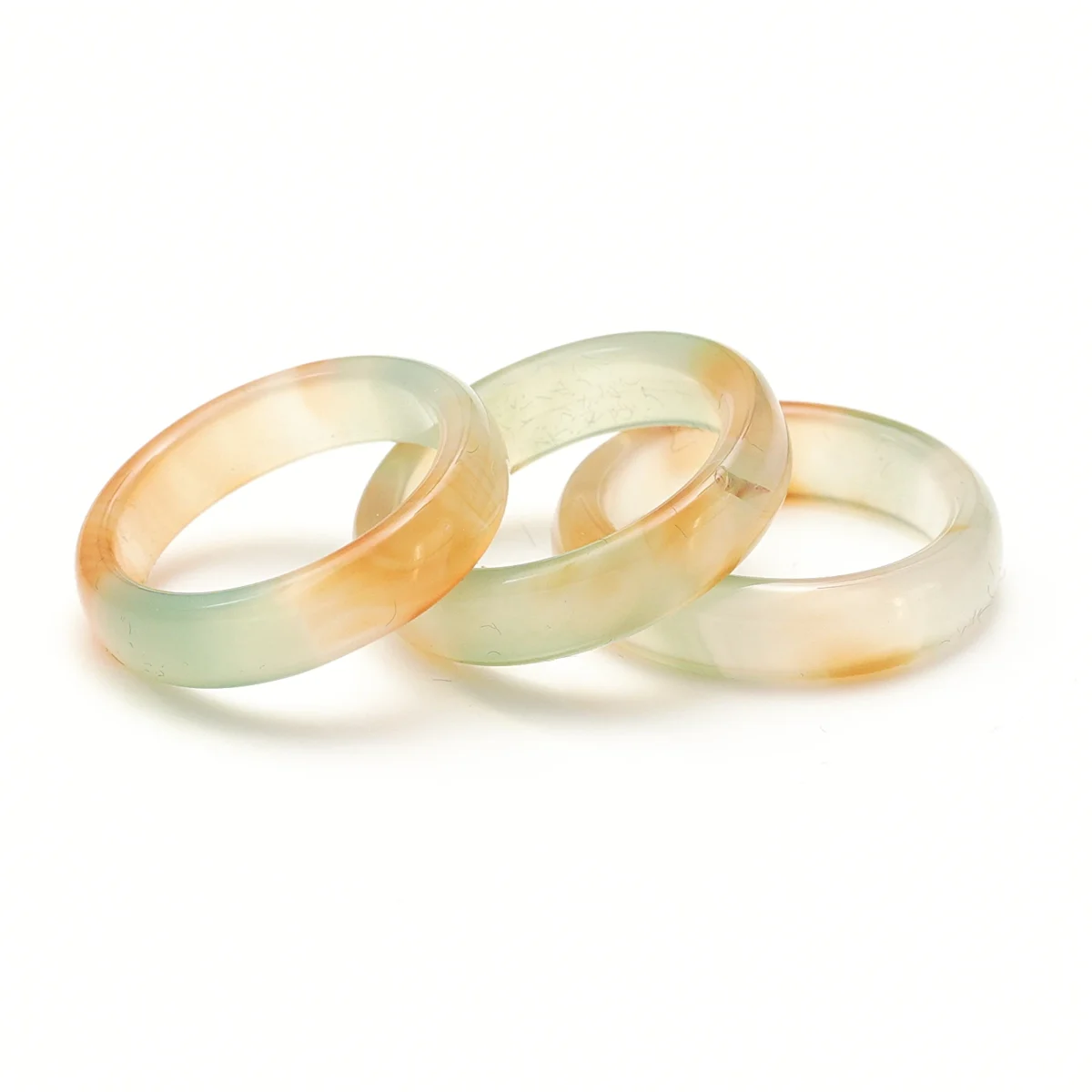 Pastelinio agato žiedas „Blush agate” - Image 2