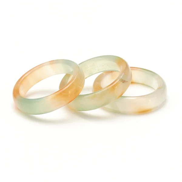 Alternative view of Pastelinio agato žiedas „Blush agate”
