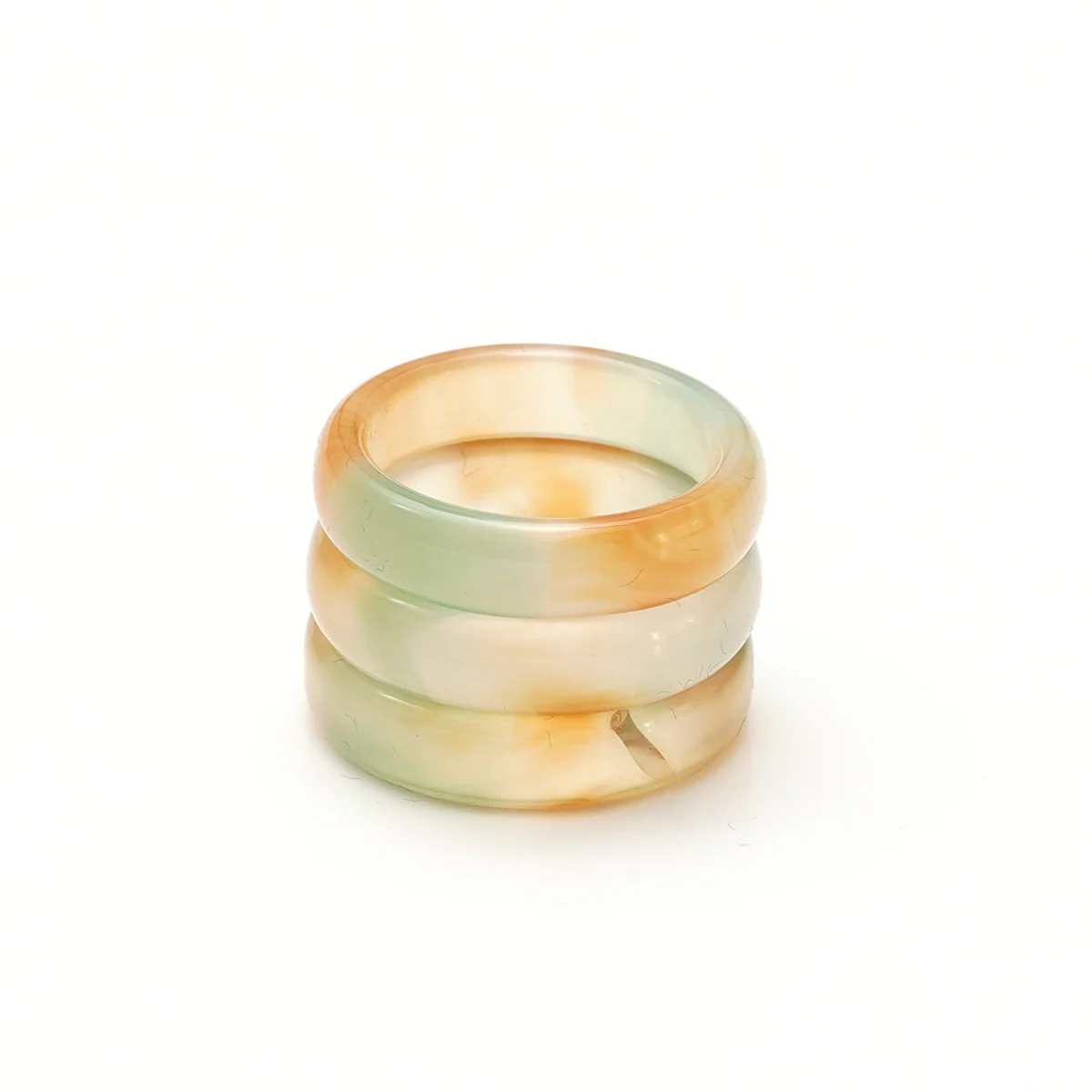 Pastelinio agato žiedas „Blush agate” - Image 6