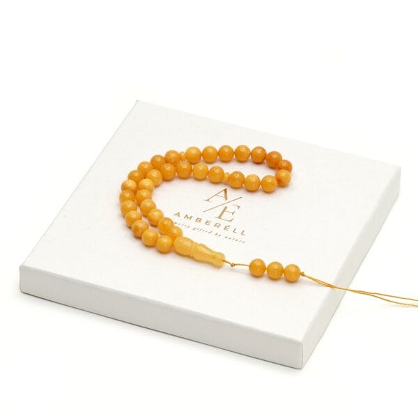 Natūralaus Baltijos gintaro musulmoniškas rožančius