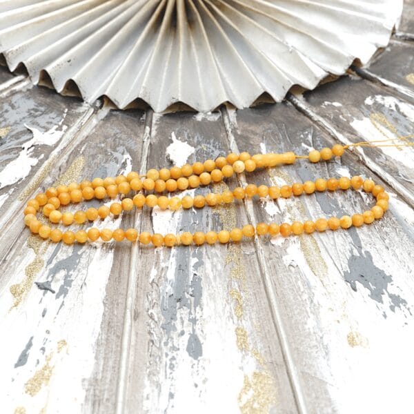 Natūralaus Baltijos gintaro musulmoniškas rožančius