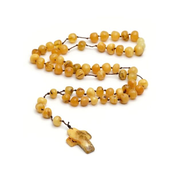 Natūralaus Baltijos gintaro rožančius