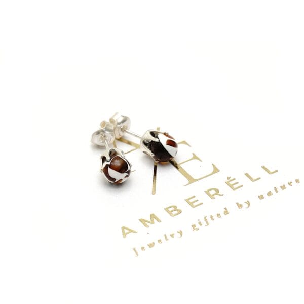 Natūralaus Baltijos gintaro mozaikos auskarai